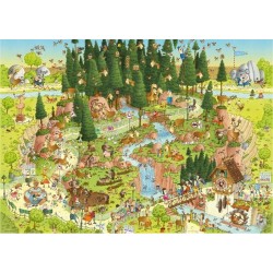 Heye Puzzle 1000 pièces Funky Zoo : Marino Degano, Black Forest Habitat