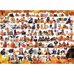 Eurographics Puzzle 1000 pièces : Halloween des chiots et des chatons