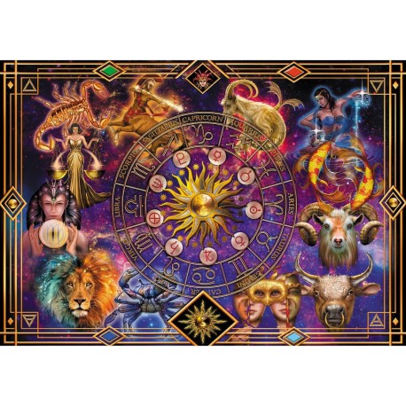 Trefl Puzzle 1040 pièces : Puzzle Spirale Signes du Zodiaque