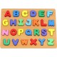 Puzzle bouton en bois Alphabet 26 lettre pièces enfant bébé