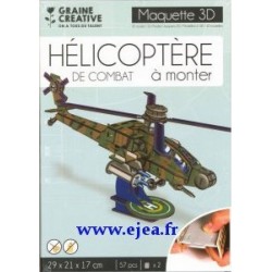 Graine créative Puzzle Maquette Helicoptere de combat