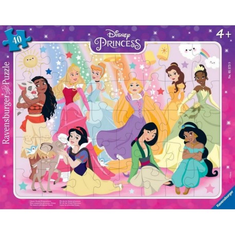 RAVENSBURGER Puzzle cadre 40 pièces : Princesses Disney : Nous sommes les princesses