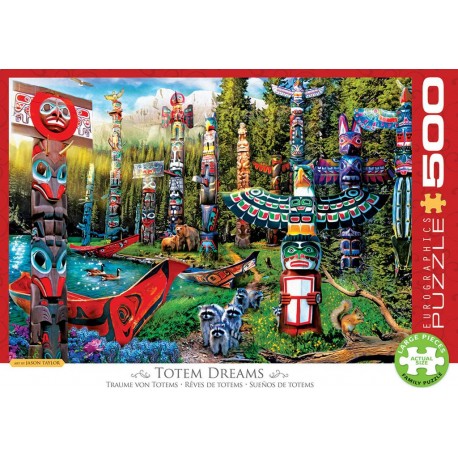 Eurographics Puzzle 500 pièces XL : Rêves de totems