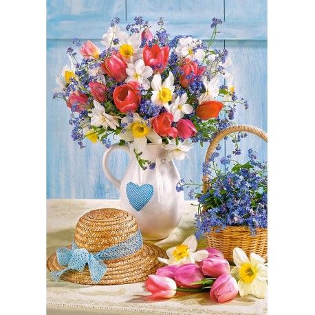 Castorland Puzzle 500 pièces : Fleurs de printemps en vase