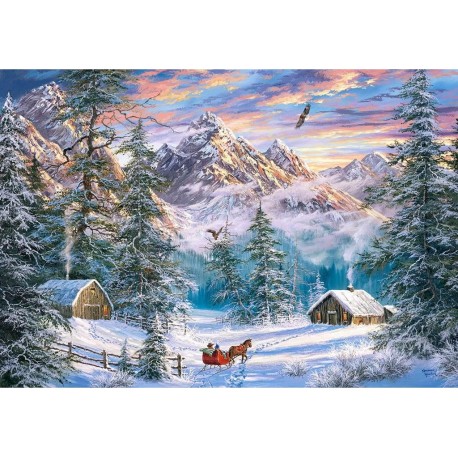 Castorland Puzzle 1000 pièces : Montagnes de Noël