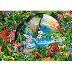 Trefl Puzzle 1040 pièces : Puzzle Spirale Animaux tropicaux