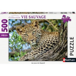 RAVENSBURGER Puzzle Nathan 500 pièces Les yeux du léopard