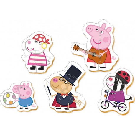 EDUCA Baby puzzle : 5 puzzles de 3 à 5 pièces : Peppa Pig