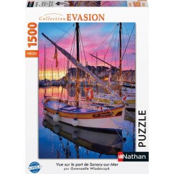 Nathan Puzzle 1500 pièces : Vue Sur Le Port De Sanary-Sur-Mer