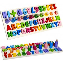 Puzzle educatif en bois Alphabet chiffre lettre enfant compter