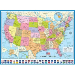 Eurographics Puzzle 1000 pièces : Carte des Etats-Unis