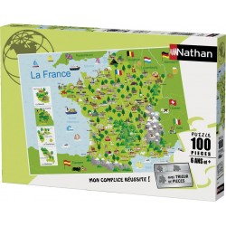 RAVENSBURGER Puzzle Nathan 100 pièces Carte de France