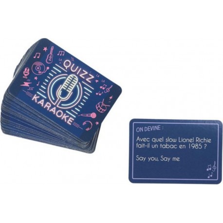 Paris Prix Jeu de 60 Cartes Quizz Karaoké 9cm Bleu