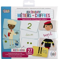 Paris Prix Jeu de 27 Cartes Educatives Métiers 10cm Multicolore