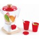 Hape Blender pour smoothie avec fruits en bois et feutrine et deux verres