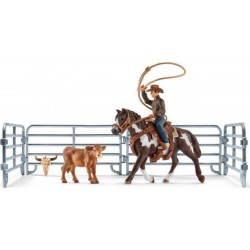 Schleich Figurine Capture au lasso avec un cowboy