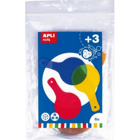 Apli Agipa Palettes Translucides de Couleurs pour Enfant 6 pièces