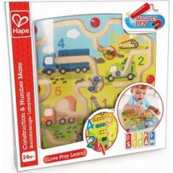 Hape Labyrinthe magnetique vehicules de chantier