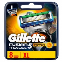 Gillette Fusion5 ProGlide 5 Power Lames de Rasoir pour Homme 8 Recharges XL