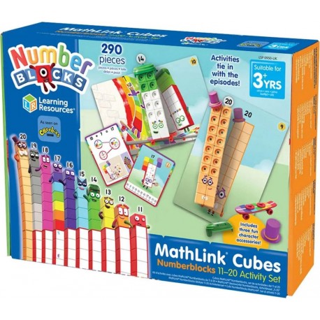 Kit d'activités avec cubes MathLink Numberblocks de 11 à 20