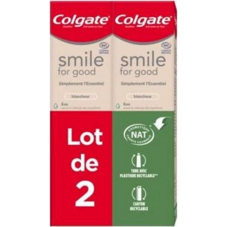 Colgate Dentifrice smile for good Blancheur 75ml x2 x2 tubes 75ml