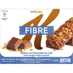 KELLOGG'S FIBRE CHOCOLAT au LAIT 24g x4