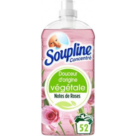 SOUPLINE Douceur d’Origine Végétale Notes de Roses 52 lavages 1,3L