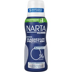 Narta Homme Spray Compressé Magnésium Protect 48h Hypoallergenique 100ml (lot de 4)