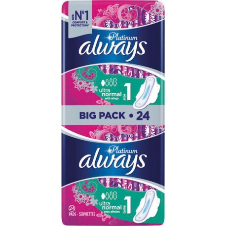 Always PLATINUM Ultra Normal 1 BIG PACK x24