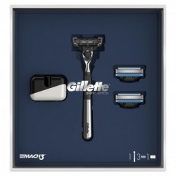 Gillette Mach3 Limited Edition Rasoir pour Homme + 2 Recharges + 1 Socle