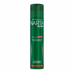 Narta Homme Spray Déodorant Efficacité 24h Fraîcheur Classique 200ml (lot de 4)
