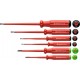 PB Swiss Tools Jeu de 6 tournevis d'électricien Slim pour visà fente et Pozidriv, 100% isolés Nombre de tournevis 5543.SL