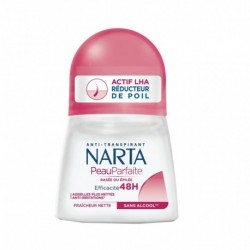 Narta Roll-on Anti-Transpirant Peau Parfaite Rasée ou Épilée Efficacité 48h 50ml (lot de 4)