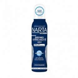Narta Homme Spray Déodorant Compressé Dermo Efficacité 48h Magnésium Fraîcheur Marine 150ml (lot de 4)