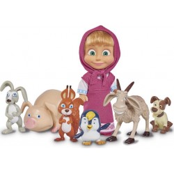 SMOBY Figurine Masha 12cm et ses petits animaux Masha et Michka