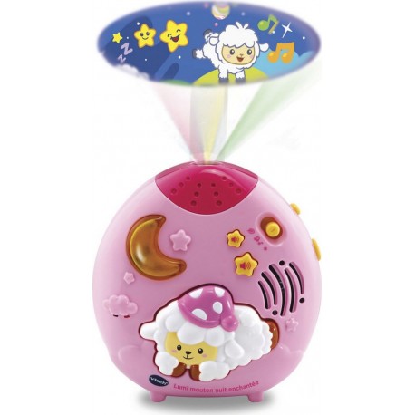 VTECH Veilleuse Lumi mouton nuit enchantée rose