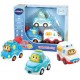 VTECH Coffret trio city taxi jaune + Bus rouge + 4 x 4 Tut Tut Bolides