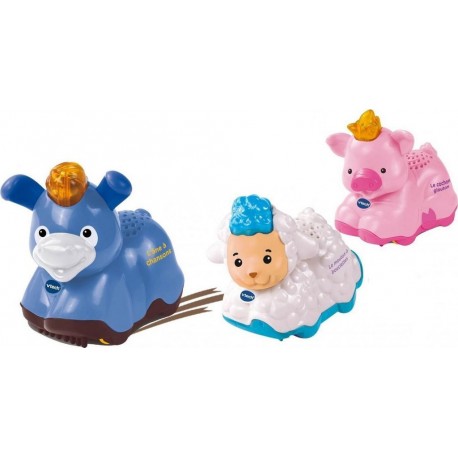 VTECH Coffret trio Ferme (Cochon + Mouton + Ane) Tut Tut Animo