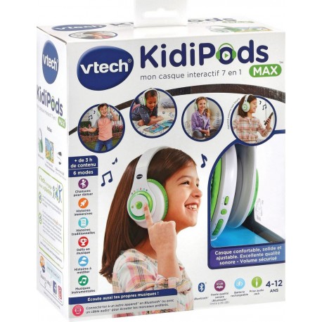 VTECH Kidipods Max Mon casque interactif 7 en 1