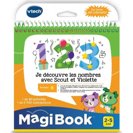 VTECH Livre interactif Je Découvre les Nombres avec Scout et Violette Magibook