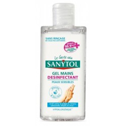 Sanytol Gel Mains Désinfectant Sans Rinçage Aloé Vera 75ml (lot de 4)