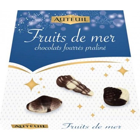 Auteuil Assortiment de chocolats fourrés praliné fruits de mer 250g