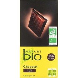 Nature bio Chocolat noir 74% cacao BIO 100g