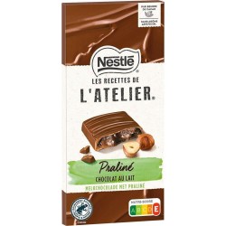 Les recettes de l'atelier Nestlé Chocolat au lait fourré praliné 143g