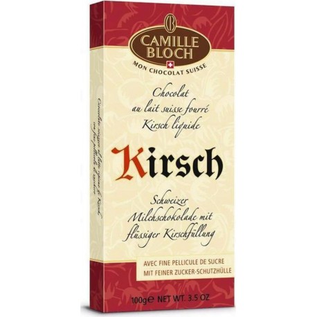 Camille Bloch Chocolat au lat suisse fourré Kirsh liquide 100g