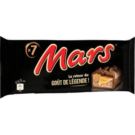Mars Barres chocolatées caramel x7 7x45g