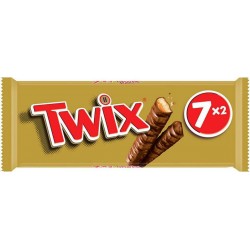 Twix Barre chocolatée nappage caramel x7 350g